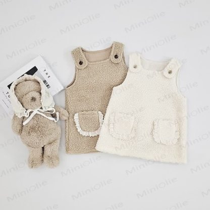 ベビー幼児女の子用無地レースノースリーブDress - image 1