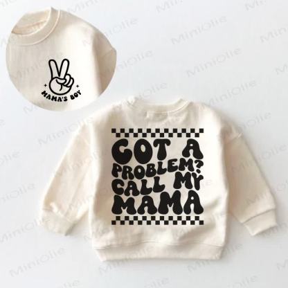 MAMA'S BOYベビー 幼児用 クリーム スウェットシャツ - クリーム - 3～5歳 - image 1