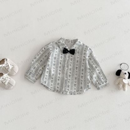 ベビー 幼児 男の子 無地 オーバーオール/リボントップ - グレートップ - 3～5歳 - image 4