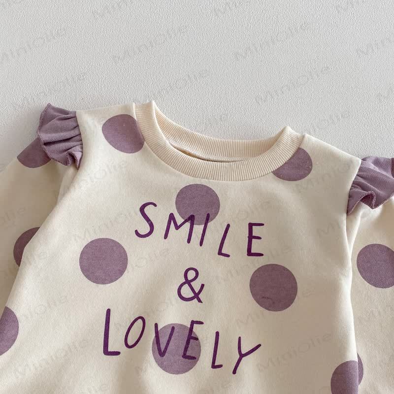 SMILE & LOVELYベビー 幼児 女の子 ドット柄 2点セット - image 6