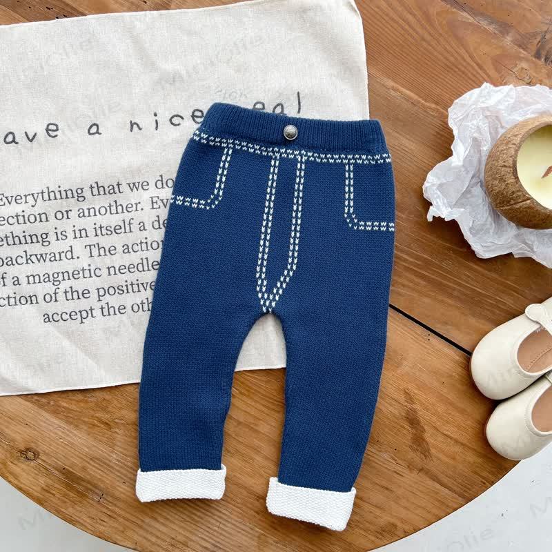 ベビー無地ニットレギンス - image 4