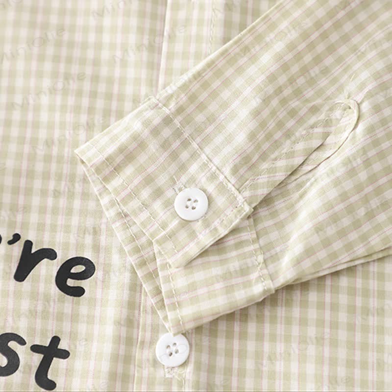 WE'RE BEST FRIベビー 幼児 男の子 ラブ アニマル チェック柄 2ピースセット - image 10