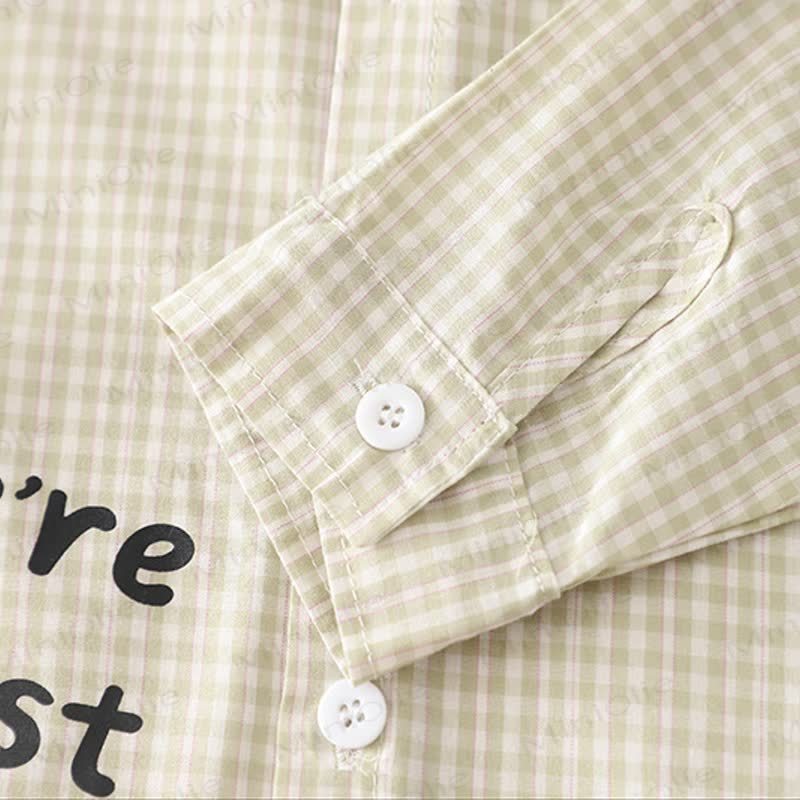 WE'RE BEST FRIベビー 幼児 男の子 ラブ アニマル チェック柄 2ピースセット - image 10