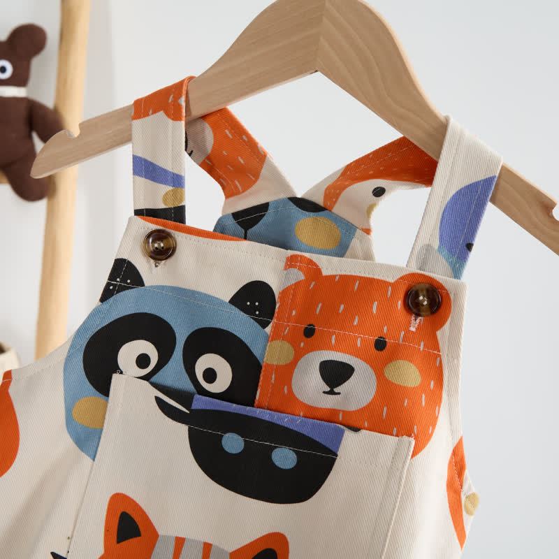 ベビーアニマルベージュオーバーオール - image 4