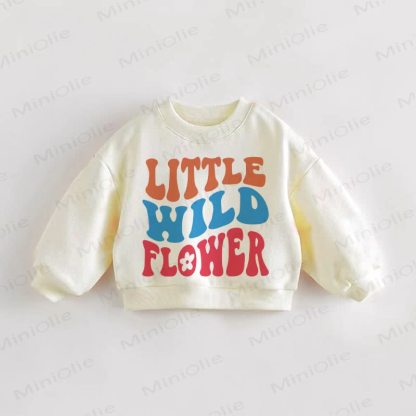 LITTLE WILD FLOWER幼児用スウェットシャツ - クリーム - 3～5歳 - image 1