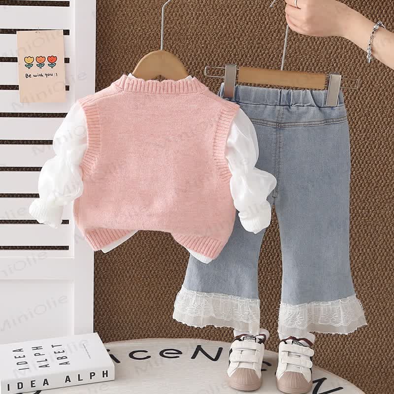 ベビー 幼児 女の子 花柄 3点セット - image 5