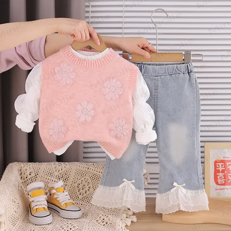 ベビー 幼児 女の子 花柄 3点セット - image 4