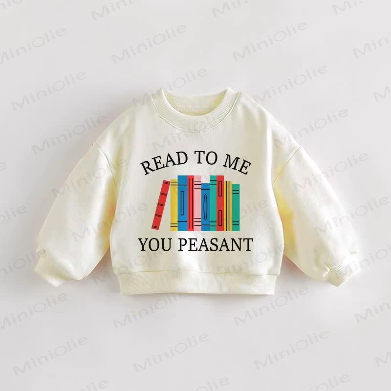 READ TO ME YOU PEASANTベビー 幼児用 クリーム スウェットシャツ - クリーム - 3～5歳 - image 1