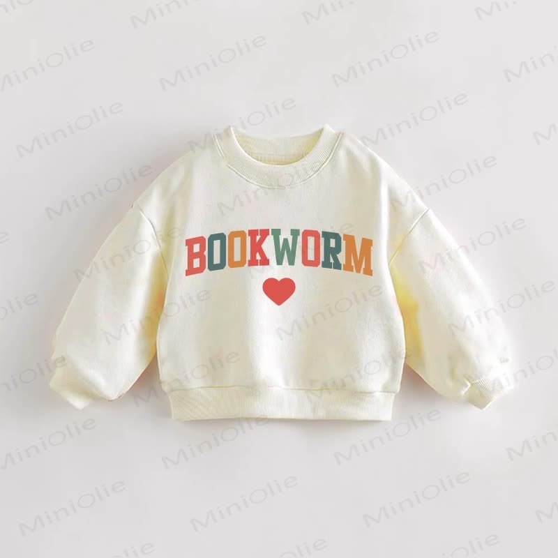 BOOKWORMベビー 幼児用 ラブクリーム スウェットシャツ - クリーム - 3～5歳 - image 1