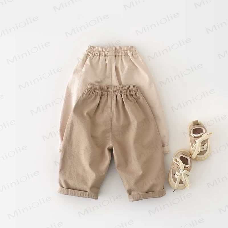 ベビー幼児用ゆったり無地パンツ - image 2