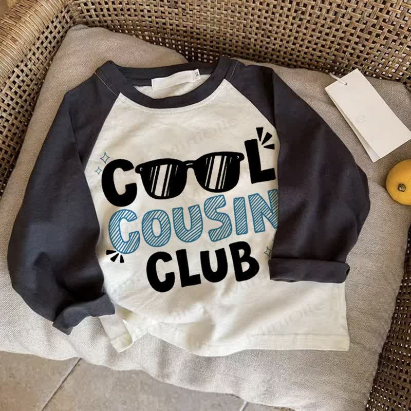 COOL COUSIN CLUBベビー ダークグレー ラグランTシャツ - ドラック・グレイ - 2～3歳 - image 1