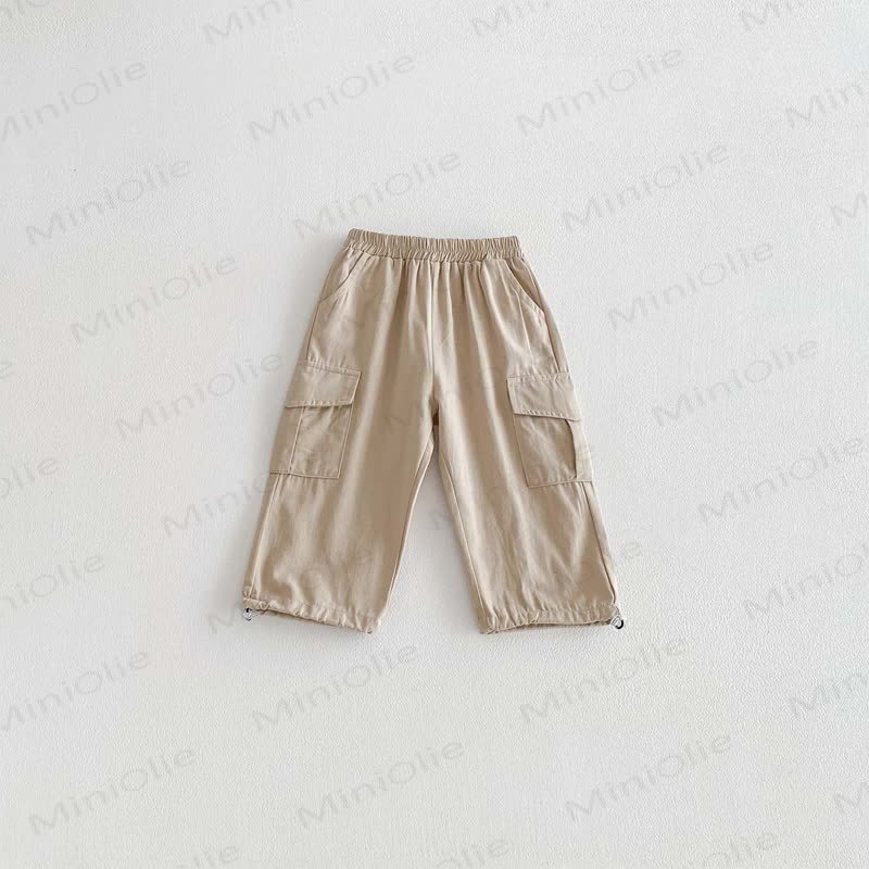 ベビー幼児用無地ワークルーズパンツ - カーキ - 8歳 - image 8