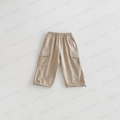 ベビー幼児用無地ワークルーズパンツ - カーキ - 8歳 - image 8