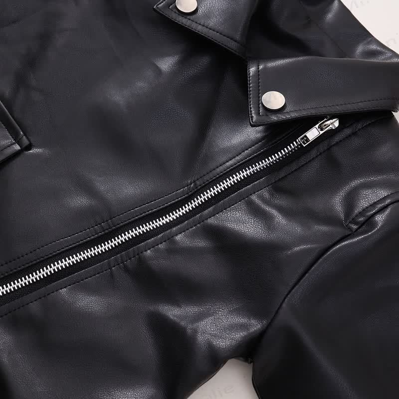 幼児用女の子用フェイクレザージャケット - image 7