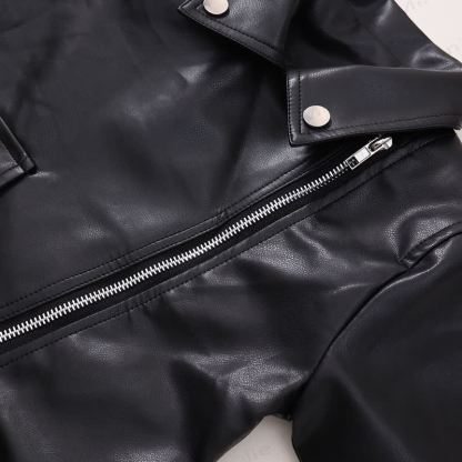 幼児用女の子用フェイクレザージャケット - image 7