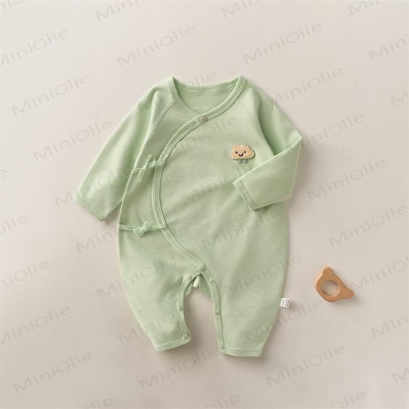 ベビークラウド着物オールコットンロンパース - 緑 - 3～6ヶ月 - image 2