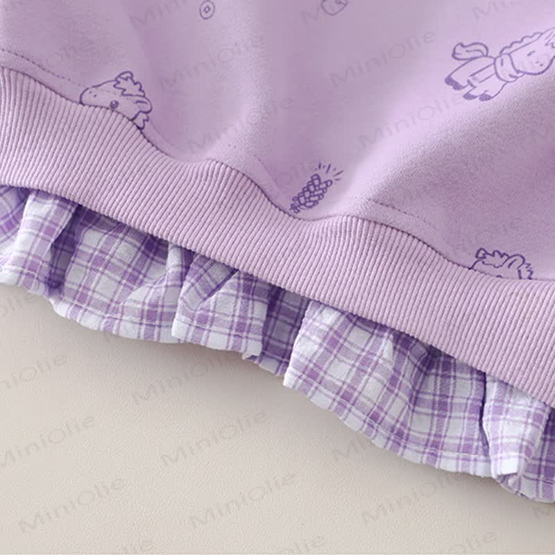 ベビー 幼児 女の子 馬柄 リボン チェック柄 2点セット - image 13