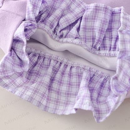 ベビー 幼児 女の子 馬柄 リボン チェック柄 2点セット - image 14