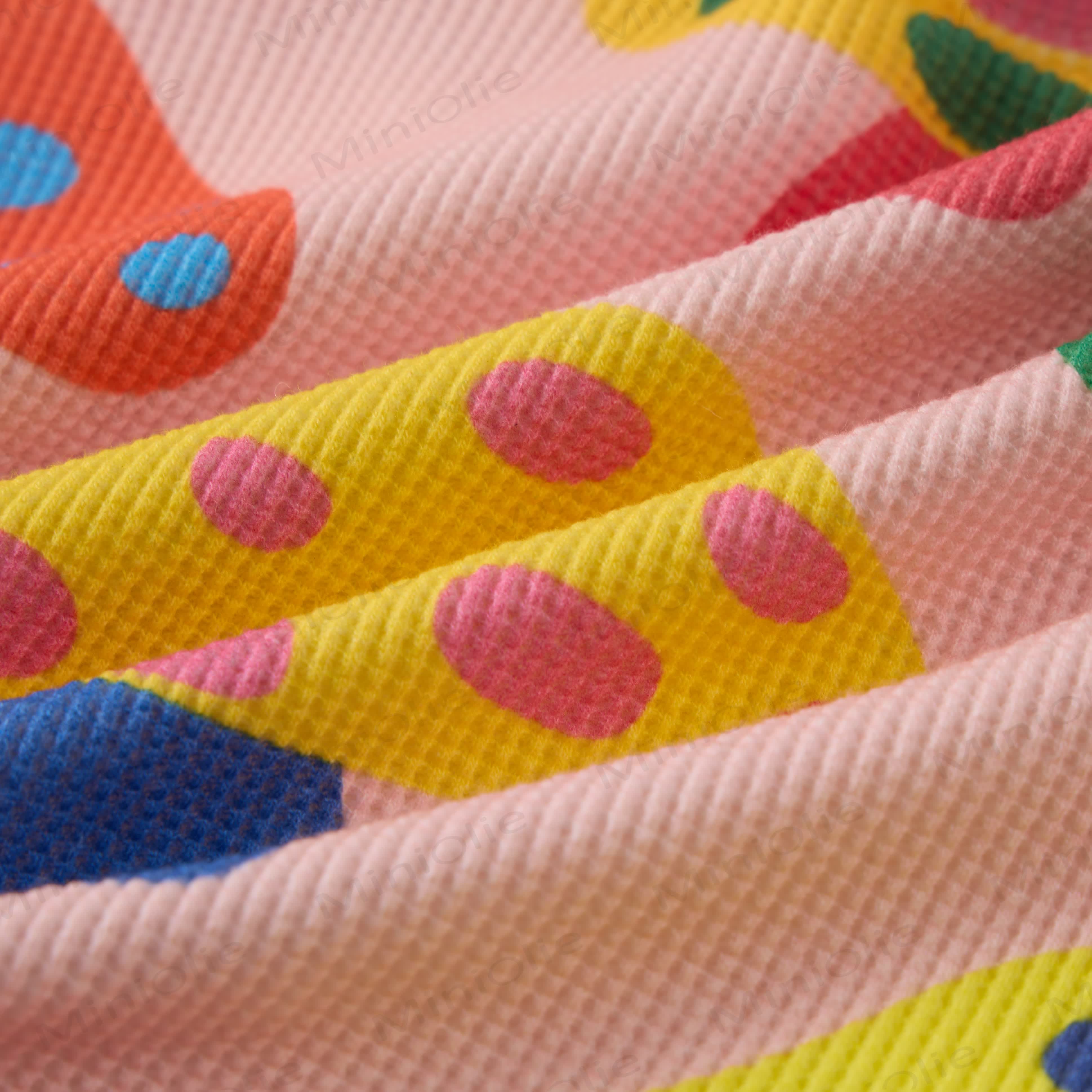 ベビーワッフル カラフルマッシュルーム スウェットシャツ 2点セット - image 5