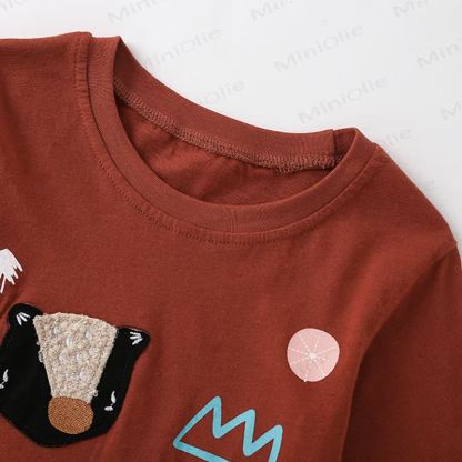 キッズアニマル刺繍Tシャツ - image 2