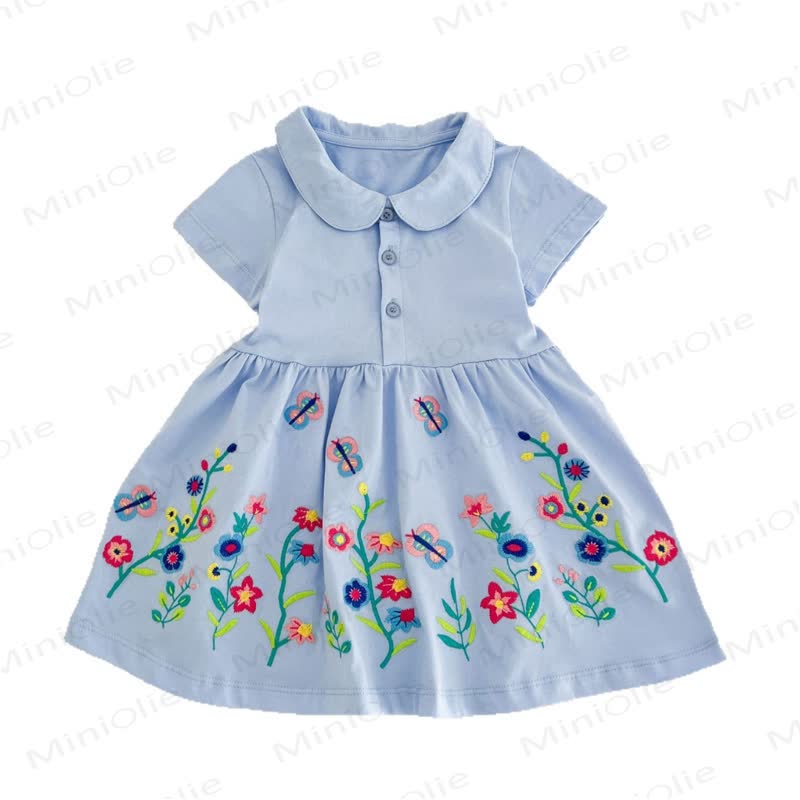 ベビー幼児女の子用ラペルニットフラワーDress - image 6