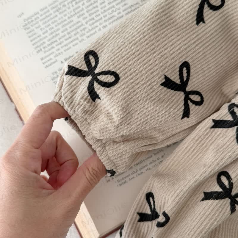 ベビー幼児女の子用ラペルボウDress/ボディスーツ - image 7