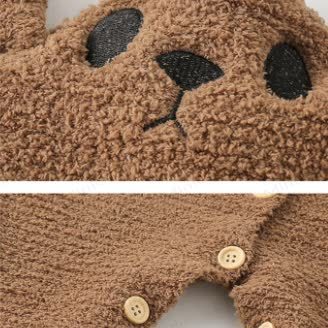 ベビーフリースベアフード付きロンパー - image 10