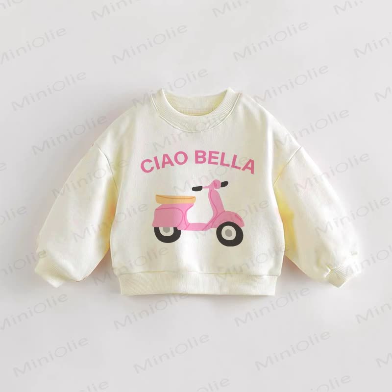 CIAO BELLAベビー 幼児用 クリーム カー スウェットシャツ - クリーム - 3～5歳 - image 1