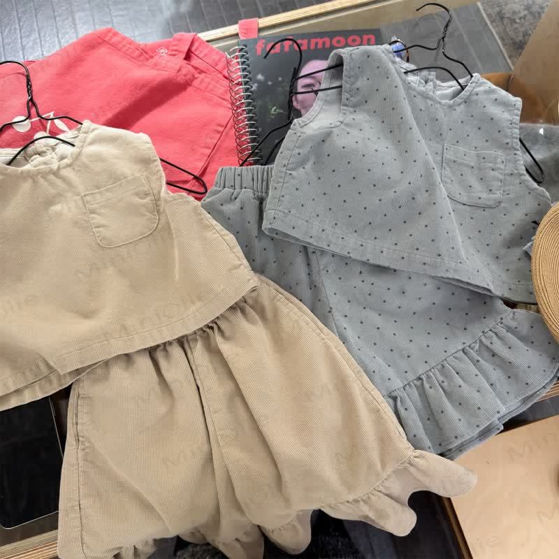 ベビー 幼児 女の子 無地/ドット 2点セット - image 2