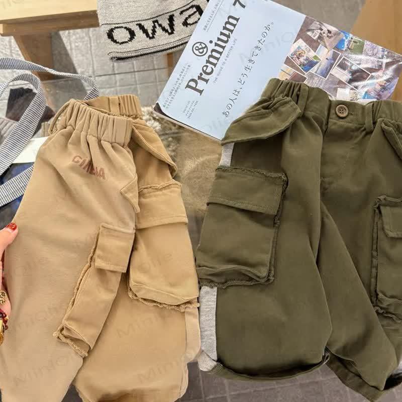 ベビー幼児用ワーカー無地パンツ - image 1