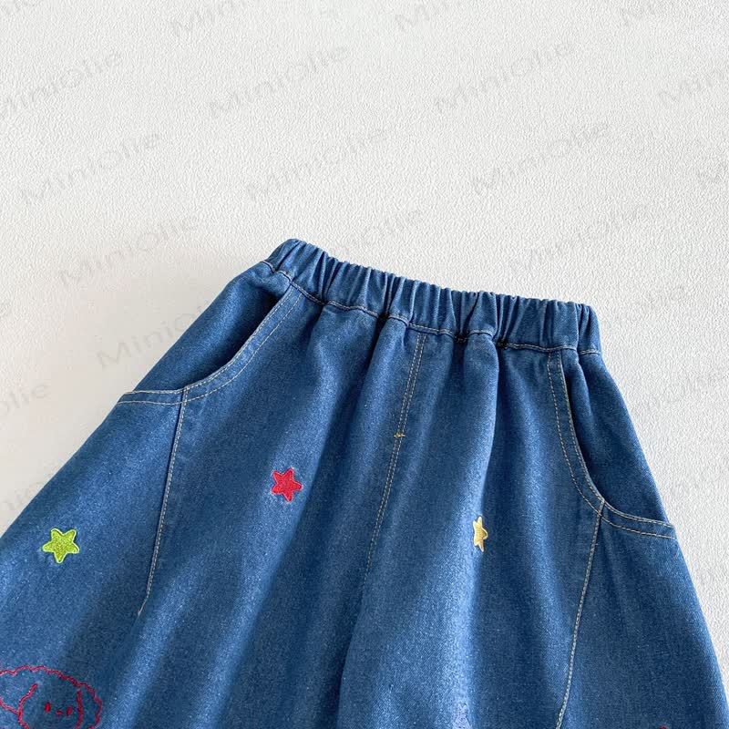 ベビー 幼児 男の子 刺繍入り 犬柄 ジーンズ パンツ - image 5