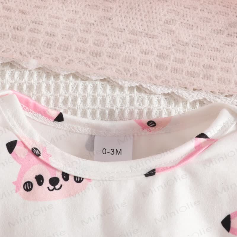 女の子用フォックスリボンコードDress＆ラブボディスーツ - image 6