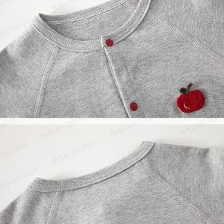 ベビーアップルオールコットンロンパース - image 2