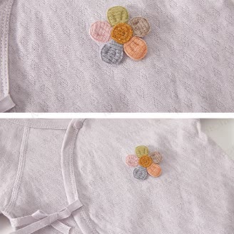  新生儿フラワーコットン着物ロンパース - image 5