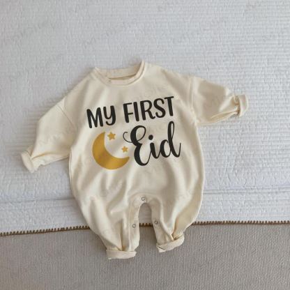 MY FIRST EIDベビー幼児用ベージュロンパース - ベージュ - 2～3歳 - image 1