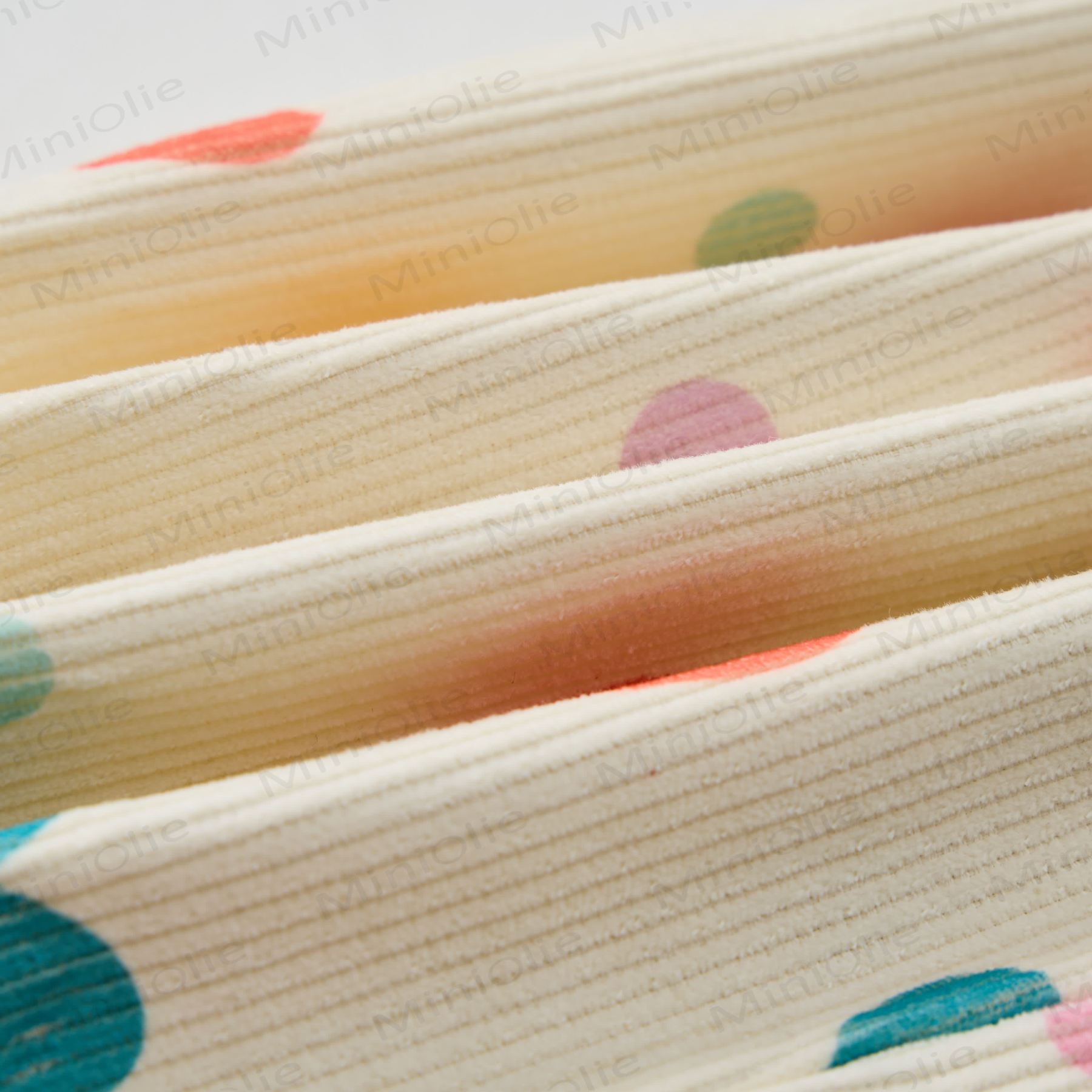 ベビー幼児用カラフルハート＆水玉模様ベージュコーデュロイパンツ - image 6