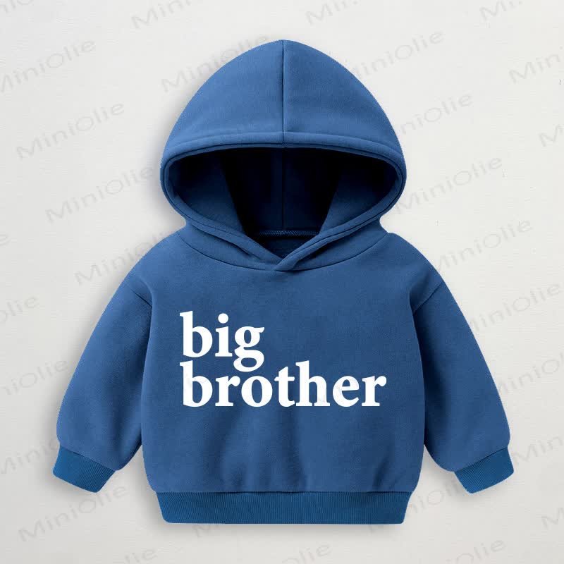 BIG BROTHER/LITTLE BROTHERベビー 幼児用 ブルー パーカー スウェットシャツ - 兄 - 3～5歳 - image 1