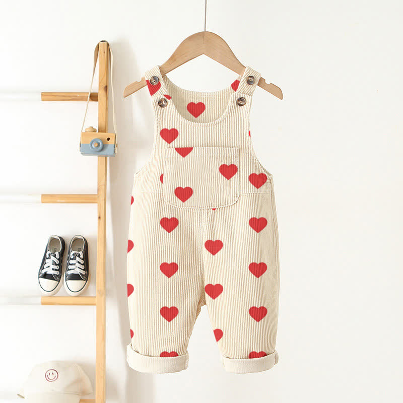 ベビー幼児用ラブコーデュロイベージュオーバーオール - ベージュ - 3～5歳 - image 1