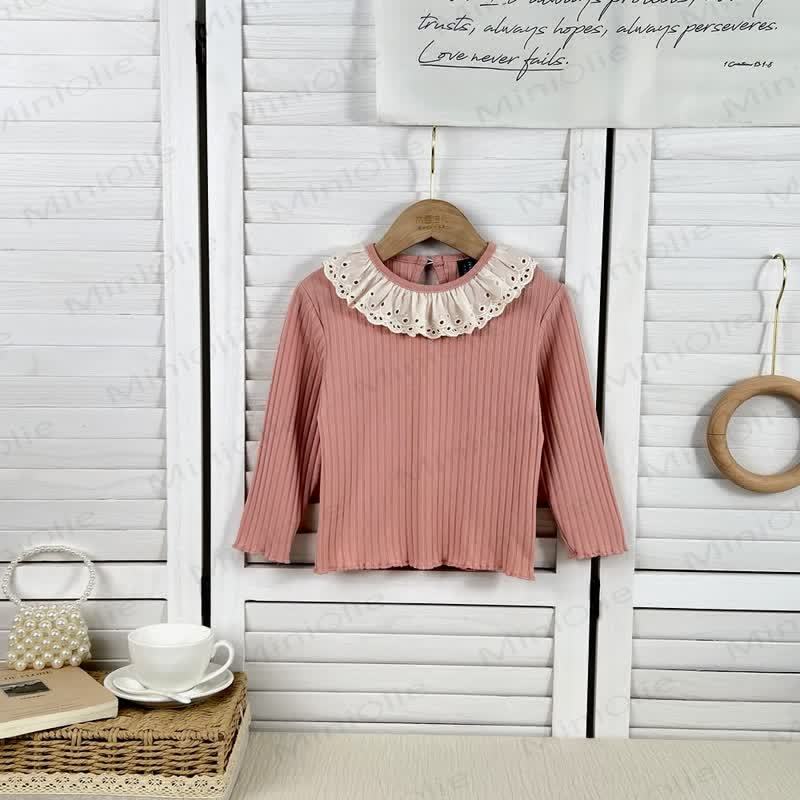 ベビー幼児女の子用無地レーストップ/サスペンダーDress - ピンクトップ - 5-6Y - image 3