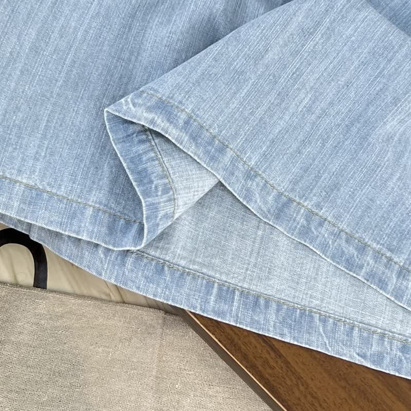 ベビー幼児女の子用スウィート無地デニムDress - image 7