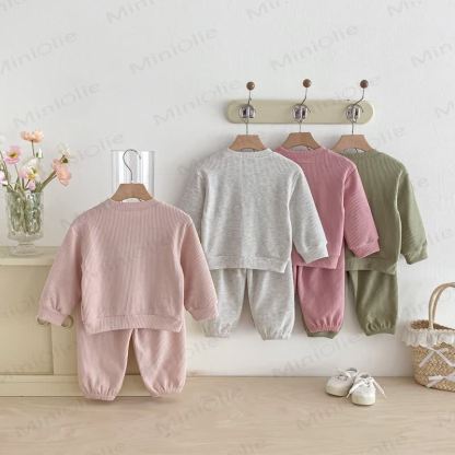 ベビー幼児用刺繍ワッフル2点セット - image 3