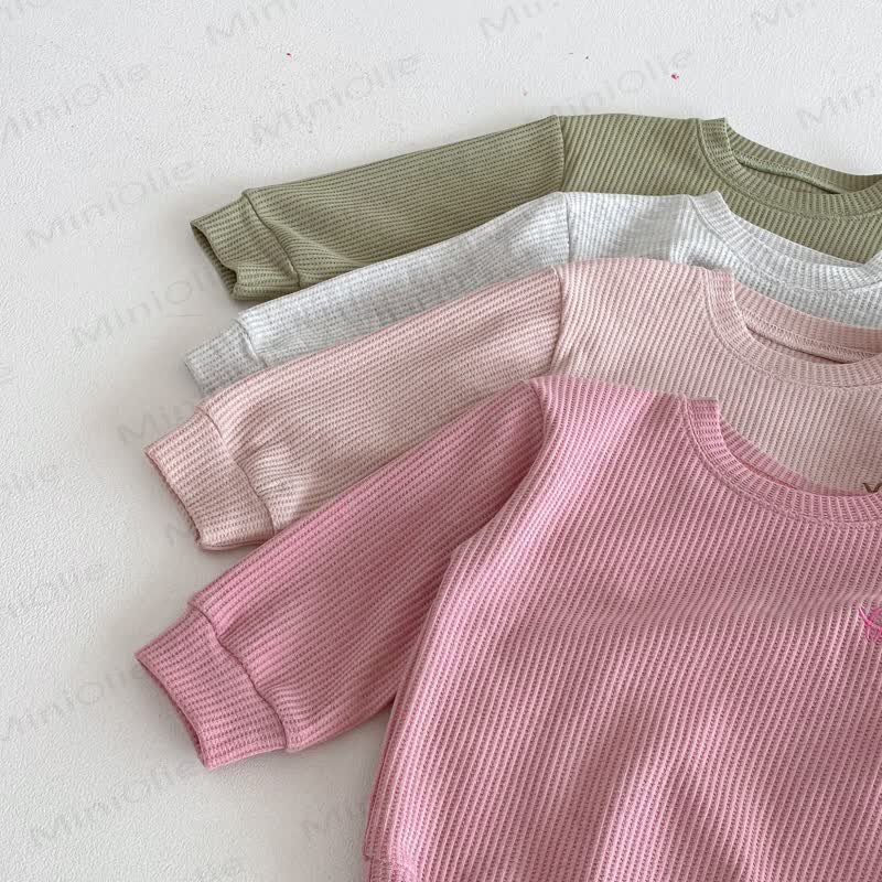 ベビー幼児用刺繍ワッフル2点セット - image 9