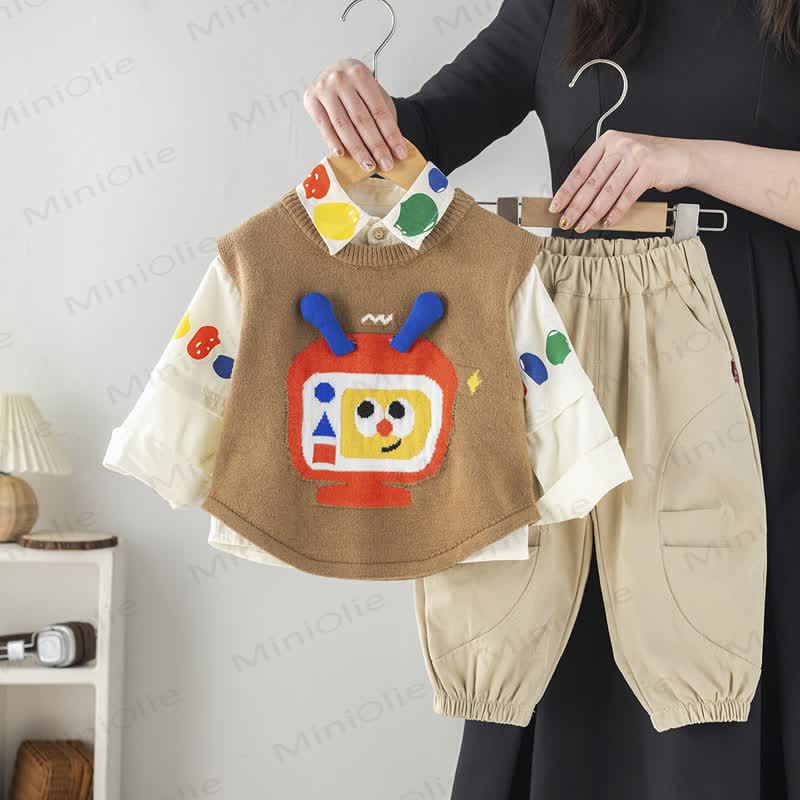 ベビー幼児用マルチカラーニット3点セット - image 5