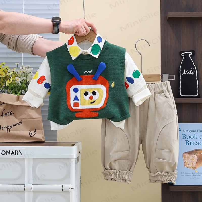 ベビー幼児用マルチカラーニット3点セット - image 3