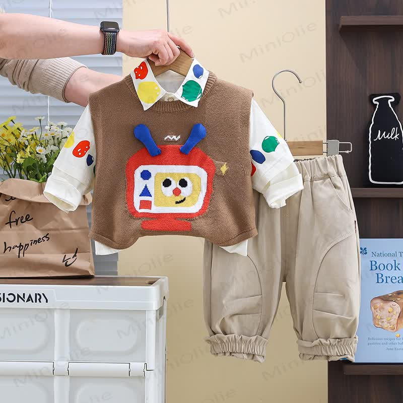 ベビー幼児用マルチカラーニット3点セット - image 6