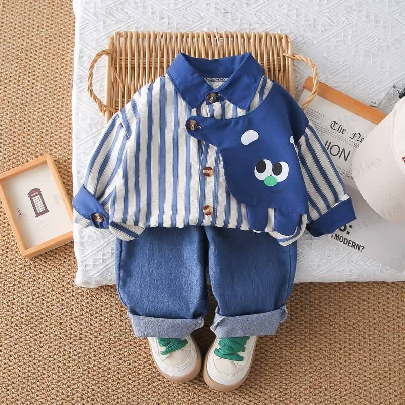 ベビー 幼児 男の子 ストライプ 2点セット - image 3