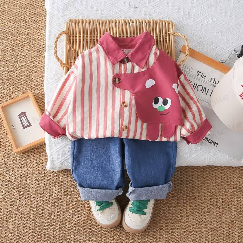 ベビー 幼児 男の子 ストライプ 2点セット - image 5