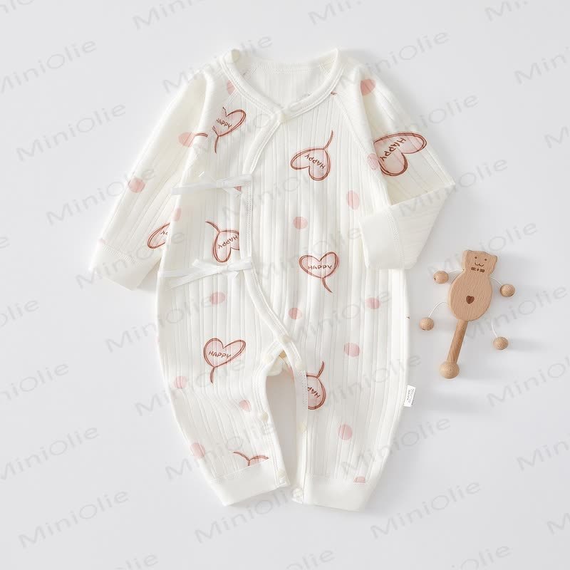  ベビー新生儿ベア/ハート着物ロンパー - 心臓 - 3～6ヶ月 - image 6