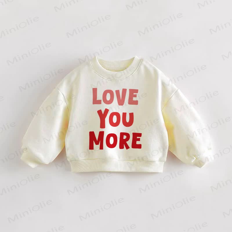 LOVE YOU MOREベビー 幼児用 クリーム スウェットシャツ - クリーム - 3～5歳 - image 1