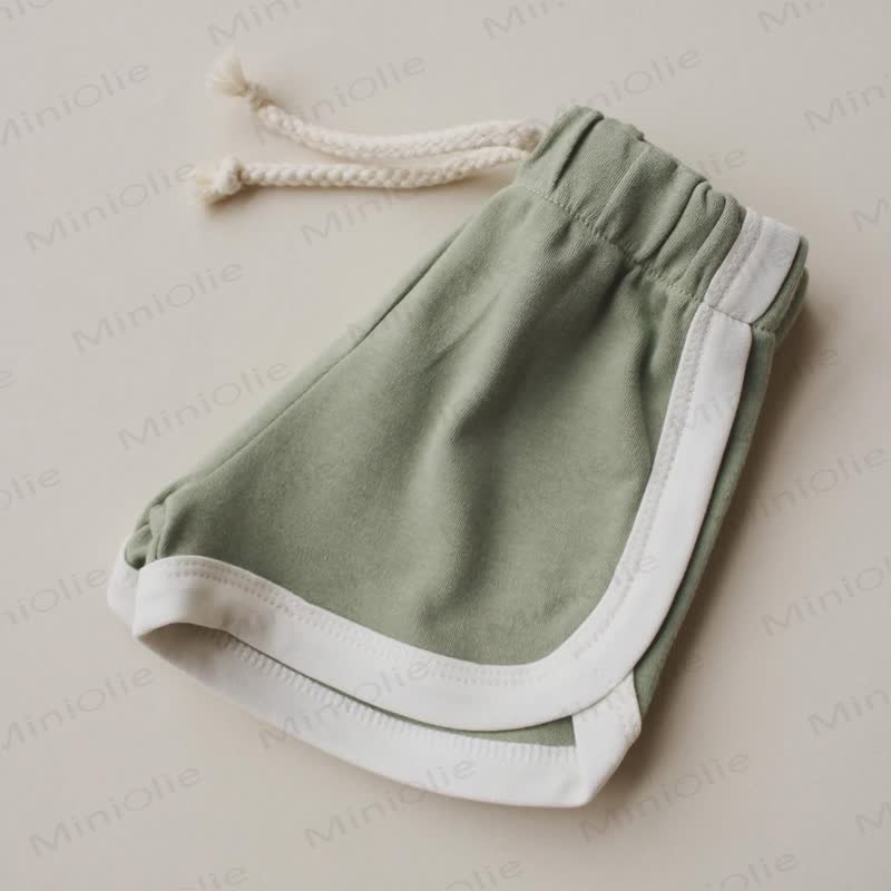 女の子用無地ショートパンツ - 緑 - 3～5歳 - image 7